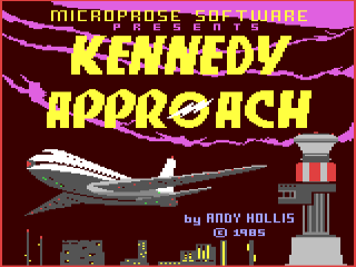 Kennedy Approach title screen for Commodore 64